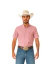 Camisa social lisa Manga Curta -Western Bull- 02 rosa - comprar online