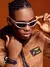 Óculos de Sol Masculino Futurista Prateado e Preto Y2k Retangular Nova moda Geométrico Novidade Óculos trend 2024 - Strain Store