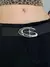 Cinto de unissex casual com fivela oval vazada estrela Cinto punk para calças jeans e saias decorativas Y2K BOHO CHIC COWBOY COUNTRY na internet