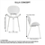 Silla Comedor Concept Makom Estructura Plástico Y Patas Metal Pintadas Al Horno Con Pintura Epoxi Color Gris Claro - MAKOM