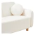 Imagen de Sofá Teddy 3 Cpos Tapizado Bouclé Soft 2 Almohadones Redondo
