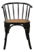 Silla De Comedor Cocina Bistró Nórdica Moderna De Madera Maciza De Olmo Laqueada En Negro Con Asiento De Rattan Tejido en internet