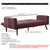 Sofá Cama Sicilia 200x90 Cm Chenille Antimanchas Patas Metal en internet