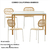 Juego Comedor Mesa Vidrio California 120 + 4 Sillas Bamboo en internet