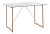 Mesa De Comedor Beverly 1.20x80x75cm Con Tapa De Vidrio Templado De 8mm Con Estructura Y Patas De Hierro Pintado Al Horno Con Pintura Epoxi Acabado Simil Madera.