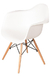 Sillón Eames Cocina Comedor Plástico Y Patas De Madera - comprar online
