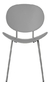 Silla Comedor Concept Makom Estructura Plástico Y Patas Metal Pintadas Al Horno Con Pintura Epoxi Color Gris Claro