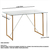Mesa De Comedor Beverly 1.20x80x75cm Con Tapa De Vidrio Templado De 8mm Con Estructura Y Patas De Hierro Pintado Al Horno Con Pintura Epoxi Acabado Simil Madera. en internet