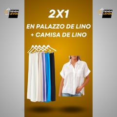 2x1 PALAZZO DE LINO + CAMISA DE LINO