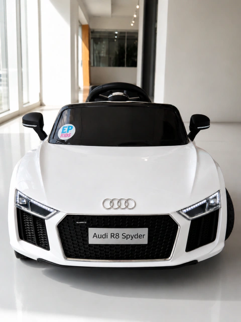 Carrinho Eletrico Infantil 12v Audi R8 Cor Branco