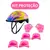 Kit De Proteção Infantil Capacete Joelheira E Cotoveleira-Rosa na internet