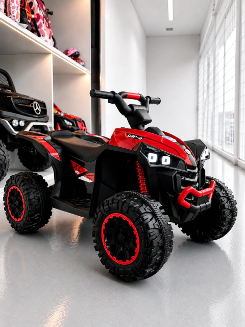 Quadriciclo Elétrico Infantil 6V Vermelho e preto