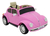 Mini Carro Elétrico Infantil Fusca Beetle Rosa - comprar online