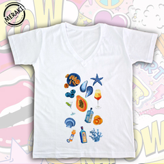Remera de Dama Blue Drinks - comprar online