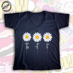 Remera de Dama Margaritas - comprar online