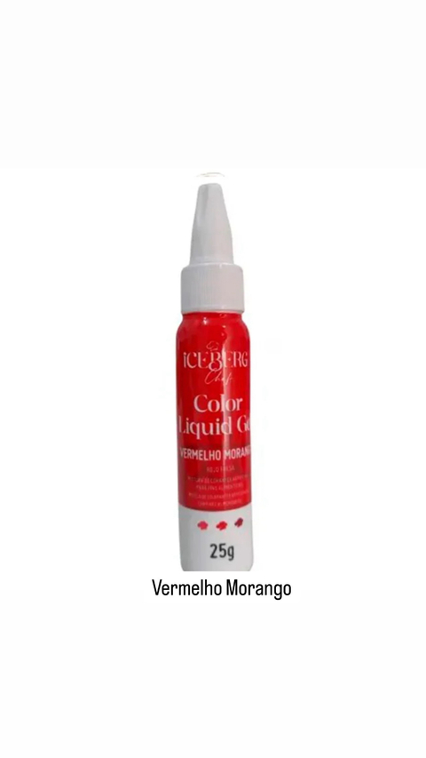 Corante Alimentício Gel- VERMELHO EXTRA FORTE - Iceberg- 25gr