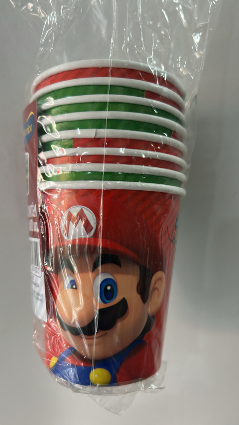 Copo de papel Mario Bros -