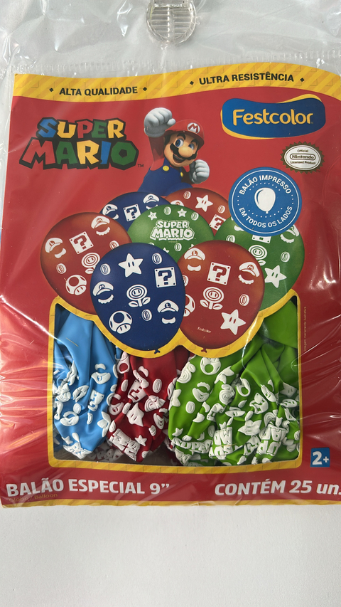 Balão Látex Mário Bros - 9’’ - 25 unidades - comprar online