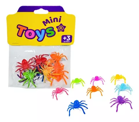Mini Aranha de Plástico Preta / Colorida - 10 unidades - comprar online