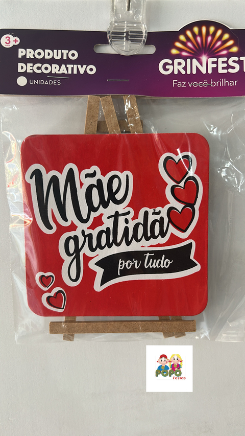 Cavalete Gratidão Mãe