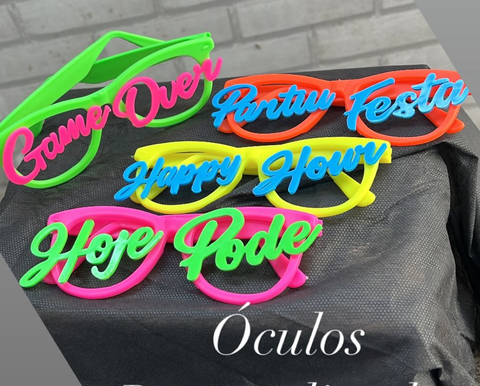 Óculos de Festa Neon Relevo- Luz Negra