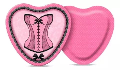 Prato Festa Chá de Lingerie 18cm - 8 unidades