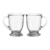 Tazas De Vidrio Templado Lisas De 360ml X2 Unidades Cristal