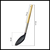 Cuchara Benabi Negra Utensilio Cocina Mango De Madera Metal - comprar online