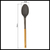 Cuchara Silicona Gris Utensilio Cocina Mango Acero Madera - comprar online