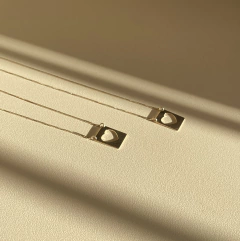 Escapulário Plaquinhas Coração Vazado 60 cm - comprar online