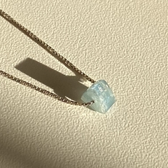 Colar Veneziana com Água Marinha Bruta - comprar online