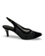 Scarpin Chanel de salto alto de 7,5cm em mesh preto com strass, ideal para ocasiões elegantes.