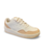 Tênis feminino Thunder em branco e rosa claro, com detalhes em couro e sola de borracha.