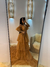 Vestido ensaio gestante bege