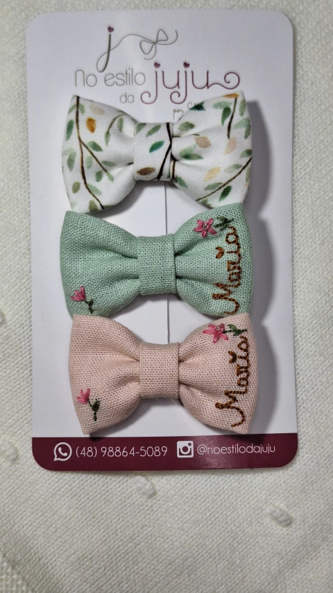 Kit Trio Gravatinha Ramos e Flores - comprar online