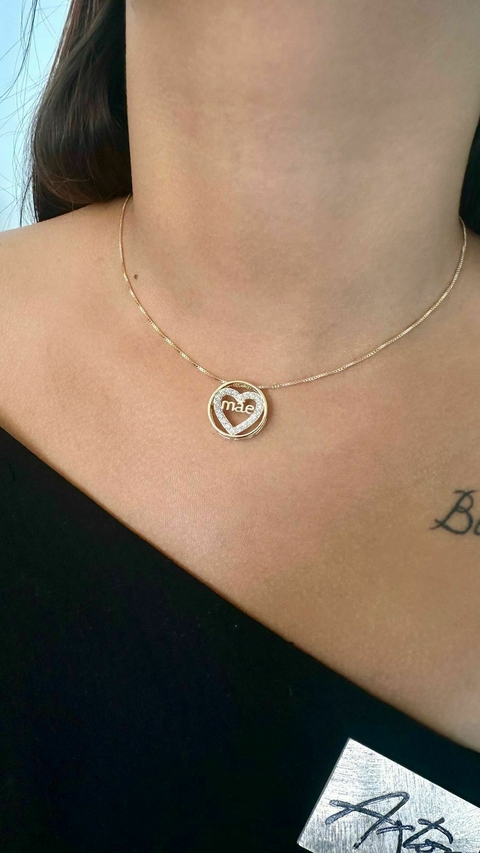 COLAR REDONDO CORAÇÃO MÃE