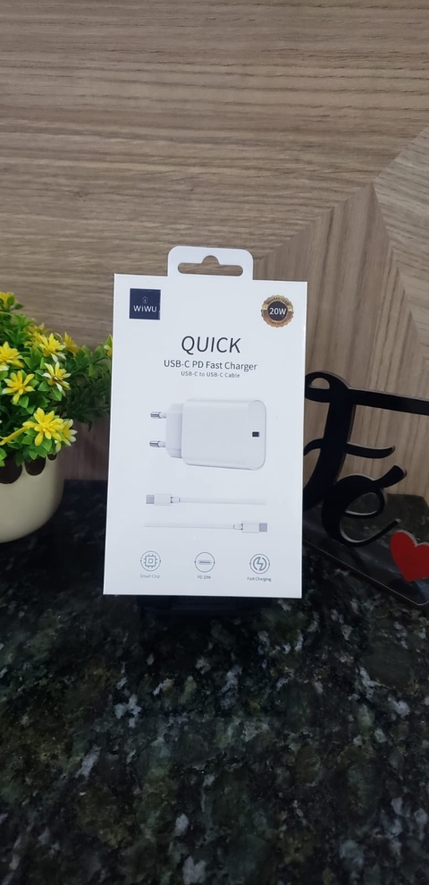 Kit Carregador Quick Fast Charger PD 20w Premium - Wiwu