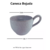 Xícara Bojuda Rústica ADS Cerâmica Letra "S" Cor Cinza Lunar 300ml - Caneca&Decor Store