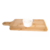 Tabua de Servir Petisqueira com alça em Bambu retangular com 3 Ramequins BRANCOs de 100ml - comprar online