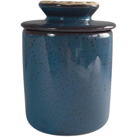 Manteigueira Francesa Rústica Cerâmica Arte Tempo ACQUA MARINE 250 g