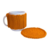 Kit Porta Copo E Capa P/ Caneca Crochê Fio Nº6 Âmbar