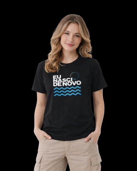 CAMISETA BATISMO NASCI DENOVO