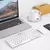 Teclado Mini Sem Fio Wireless Bluetooth Português Hrebos IF-750 Branco - Mobel Magazine
