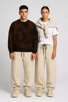 Pantalón Oversize Unisex Crudo Corte Urbano Premium en internet