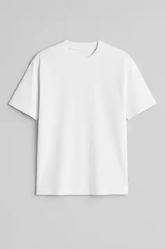 Remera Oversize Blanca de Algodón Unisex – Básica - comprar online