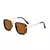 Óculos de sol quadrados pequenos do quadro do metal, proteção UV, vidros retr