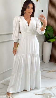 Vestido longo amarelo - comprar online