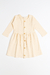 Vestido Botão Waffle Off White - comprar online