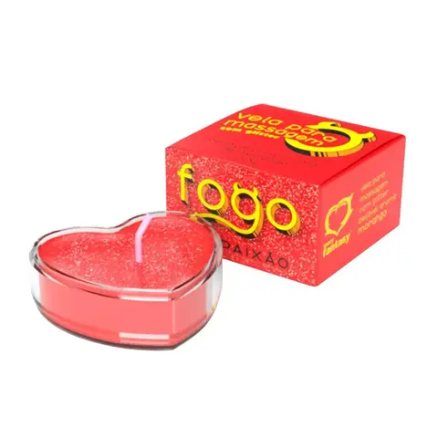 Vela de massagem comestível sabor morango