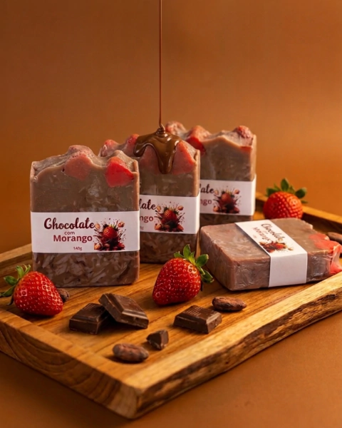 Sabonete Chocolate com Morango - EDIÇÃO LIMITADA
